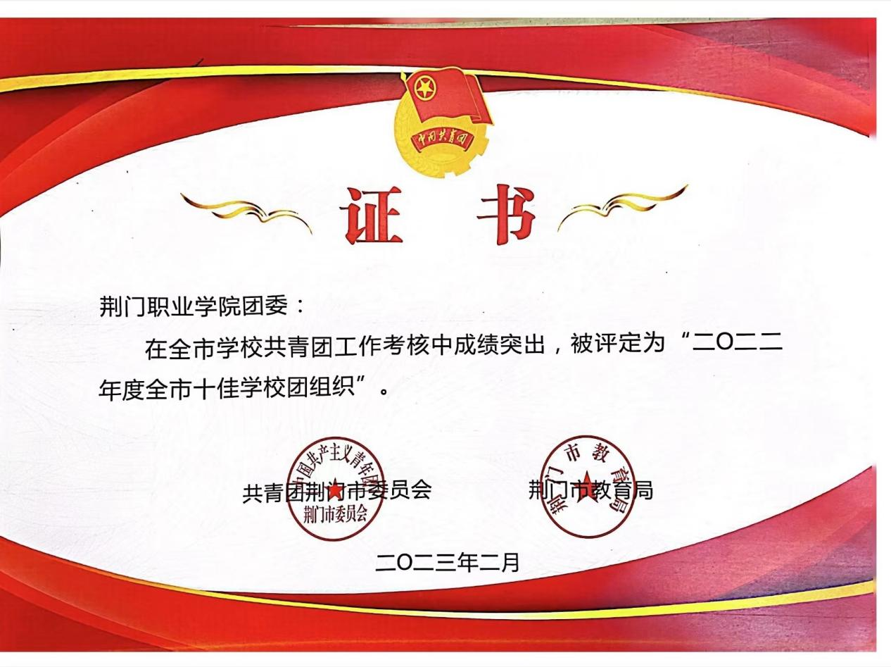 喜报!我校团委荣获“二〇二二年度全市十佳学校团组织”荣誉称号